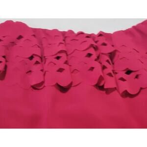 Red Lace‑Look Women’s Skirt Size M – Soft Lightweight Everyday